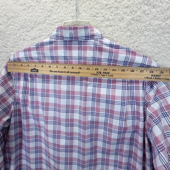 Michael Kors Classic Fit Dres Shirt Men L Plaid Button Down Long Sleeve Casual - Picture 5 of 9